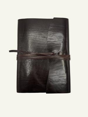 Dark Brown Soft Wrap Lined Journal
