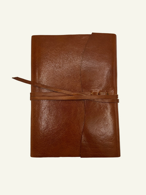 Medium Brown Soft Wrap Lined Journal