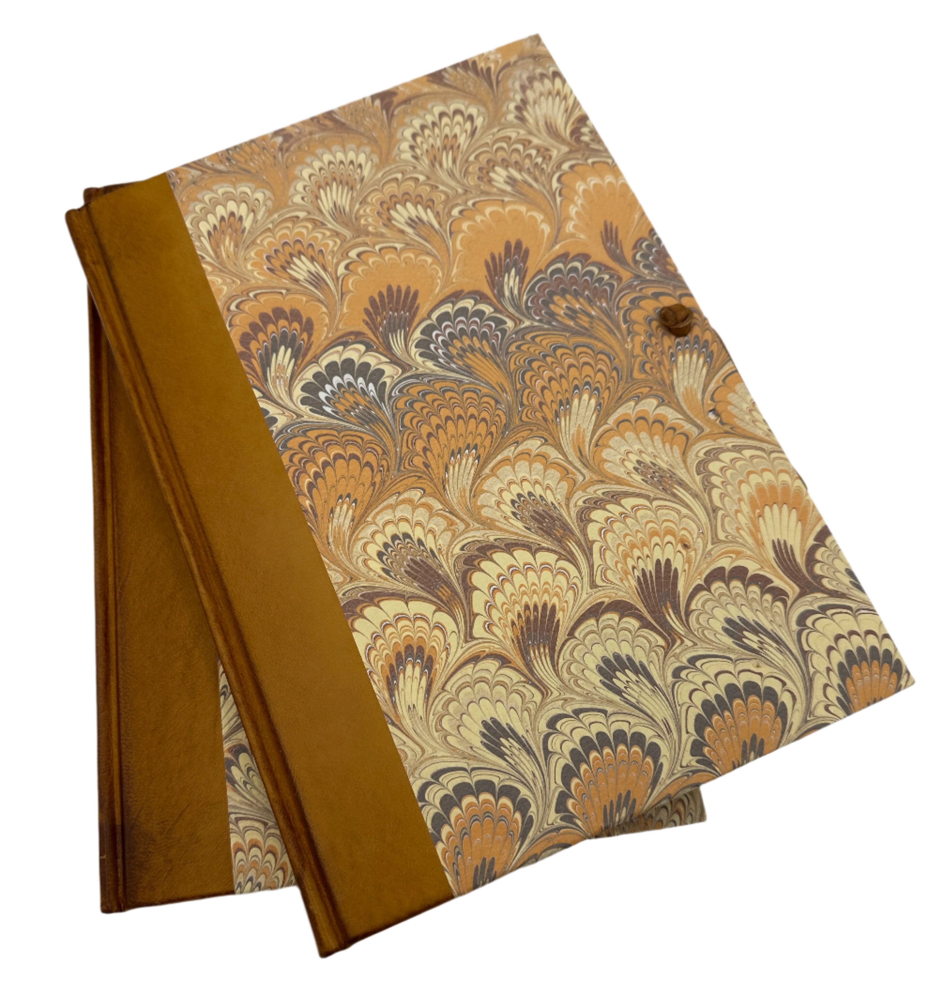 Handmade Italian Recipe Book - Peacock Feathers