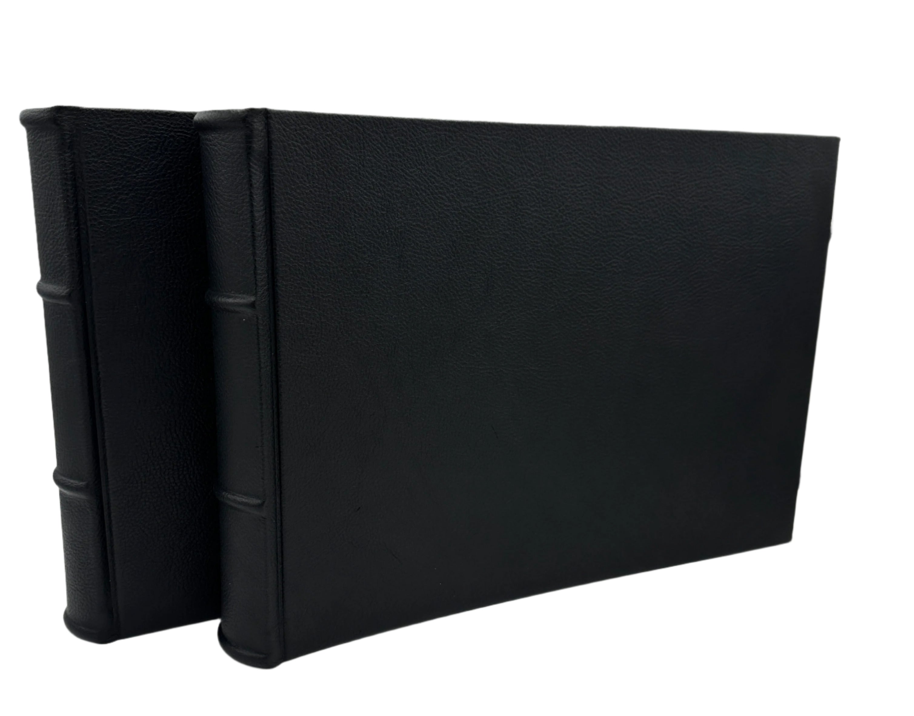 Landscape Format Black Leather Photo Album 14x10