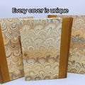 Handmade Italian Recipe Book - Peacock Feathers