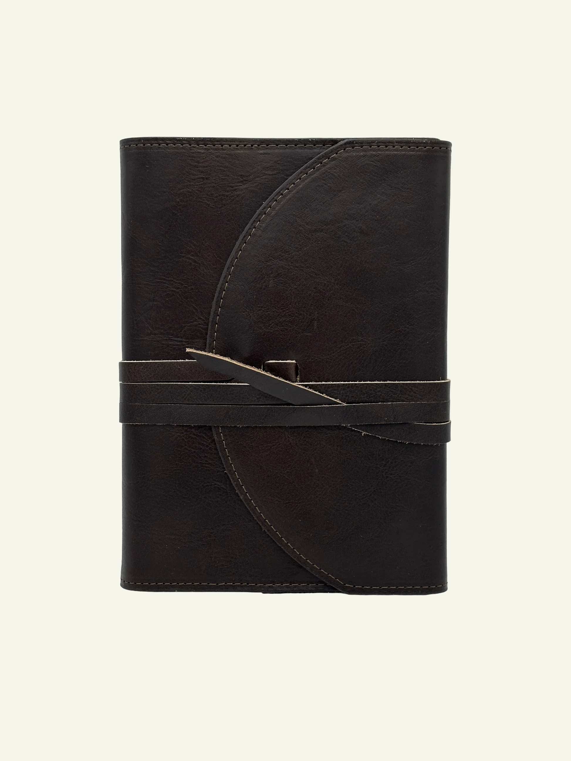 Refillable Leather Wrap Journal in Espresso