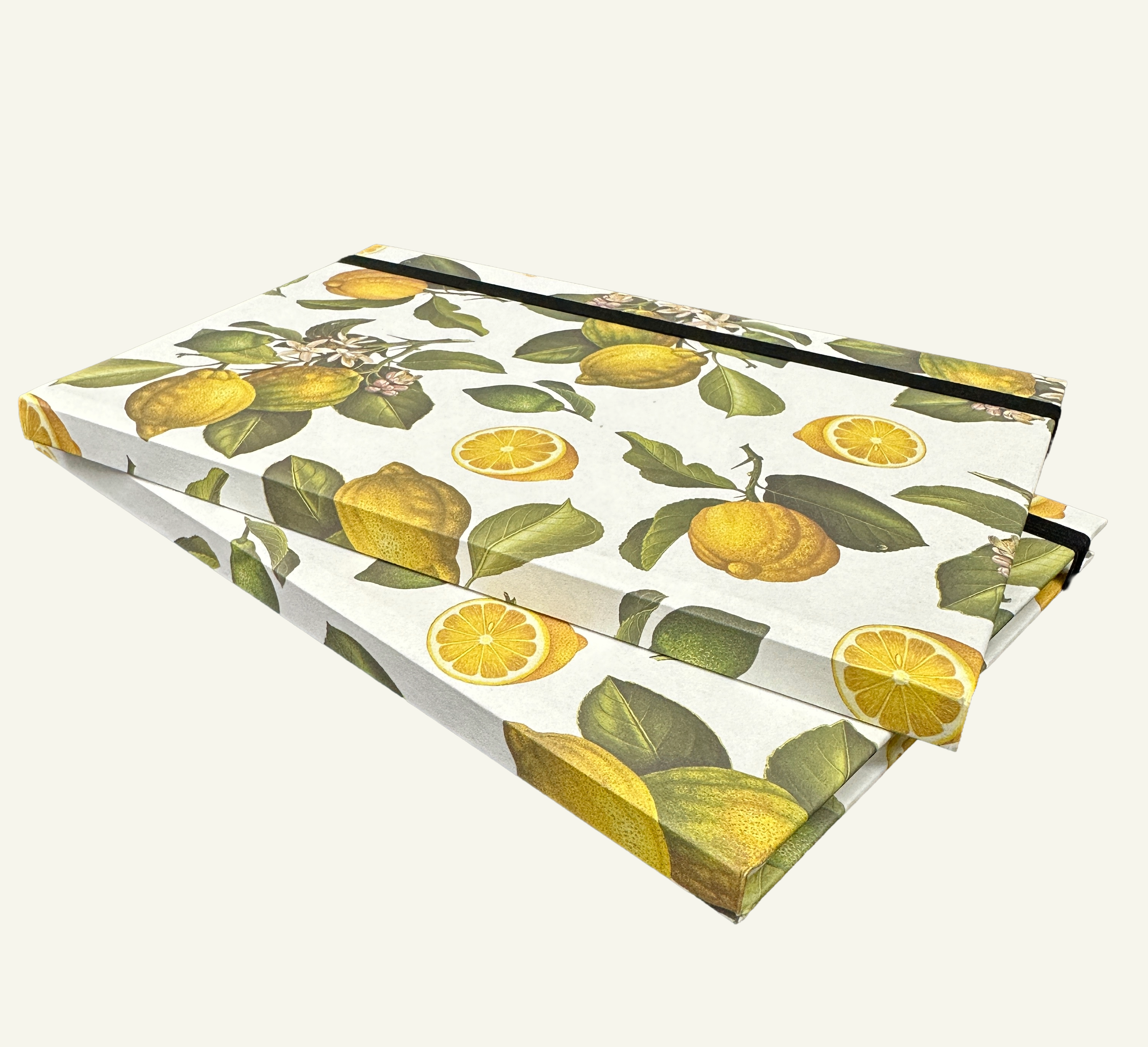 Sicilian Lemon Grove Notebook with Elastic closure and smooth square spine