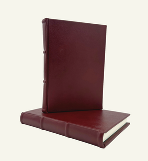Handcrafted burgundy leather journals 