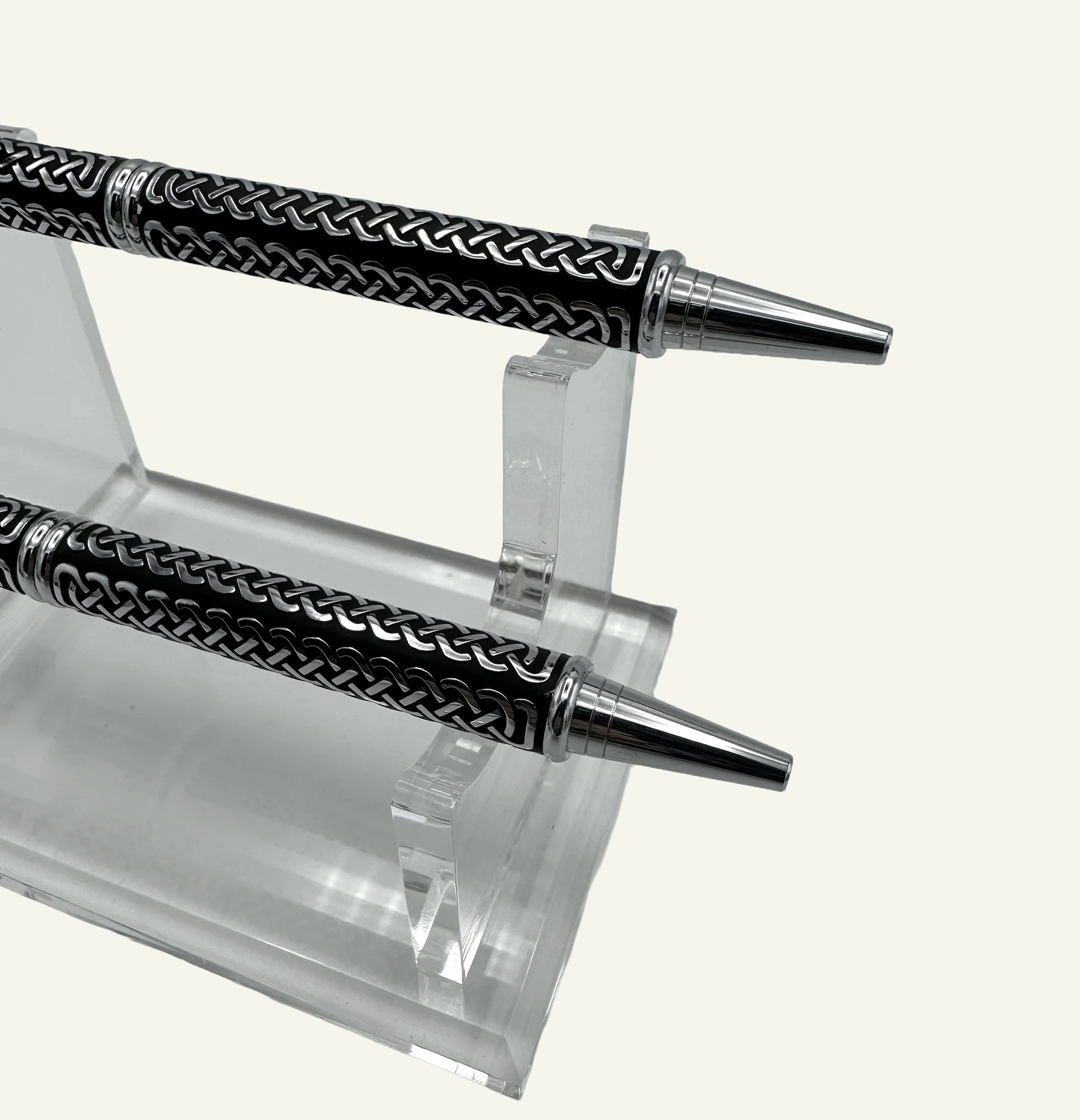Twist Top Slim Silver Ballpoint Pen 