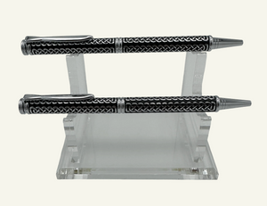 Silver Knot Slim Ballpoint Pen with Twist Top