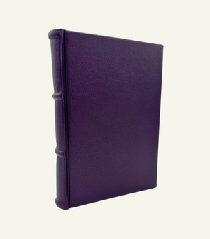 Handcrafted Italian Violet Leather journal with lined pages 