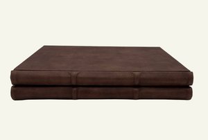 Handmade Italian Leather Wine Journal Log with raised rounded spine