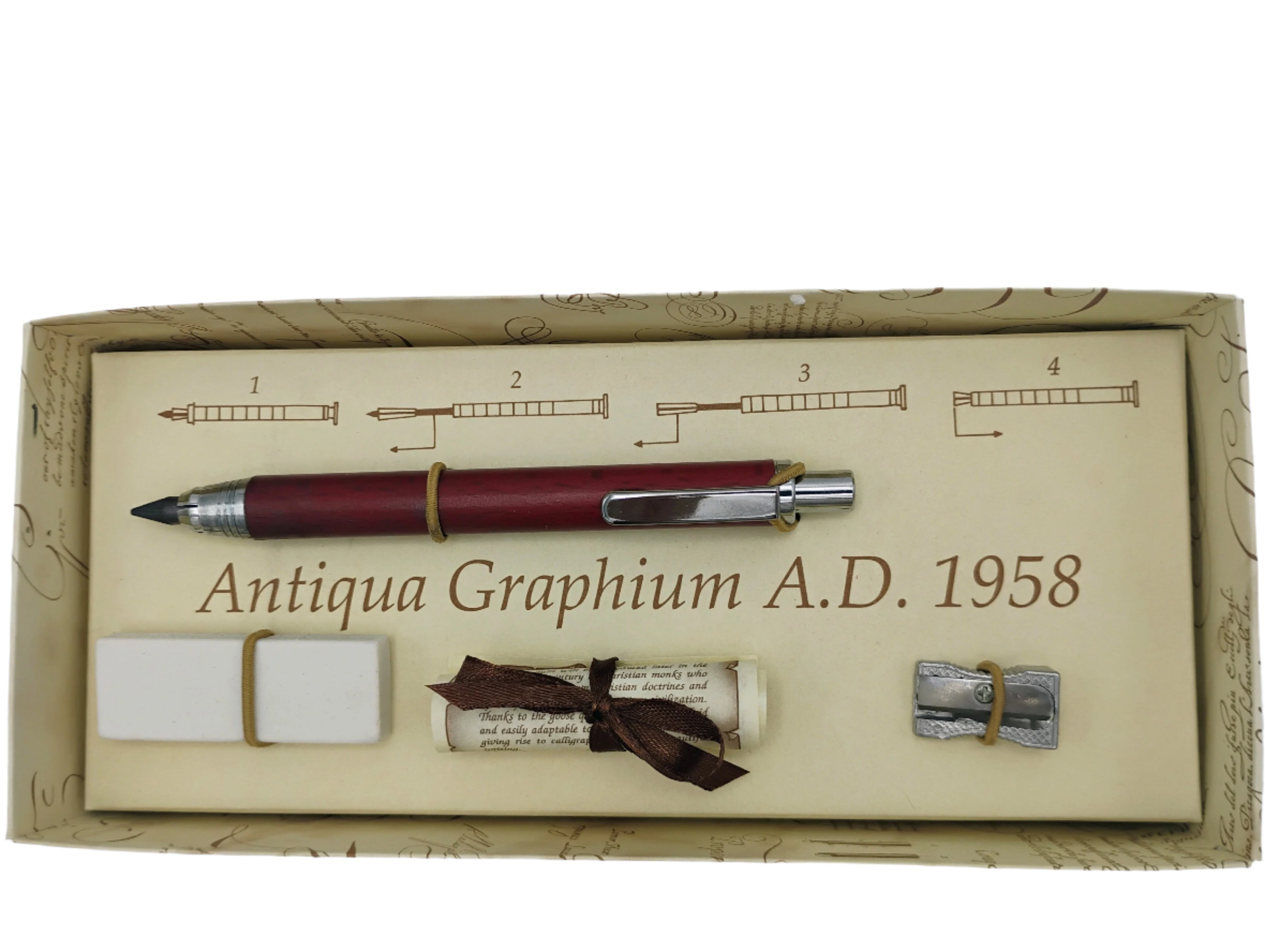 Graphite Lead Pencil Gift Set - wood barrel