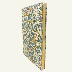 Hardcover Blue Florentine Bird Unlined Journal