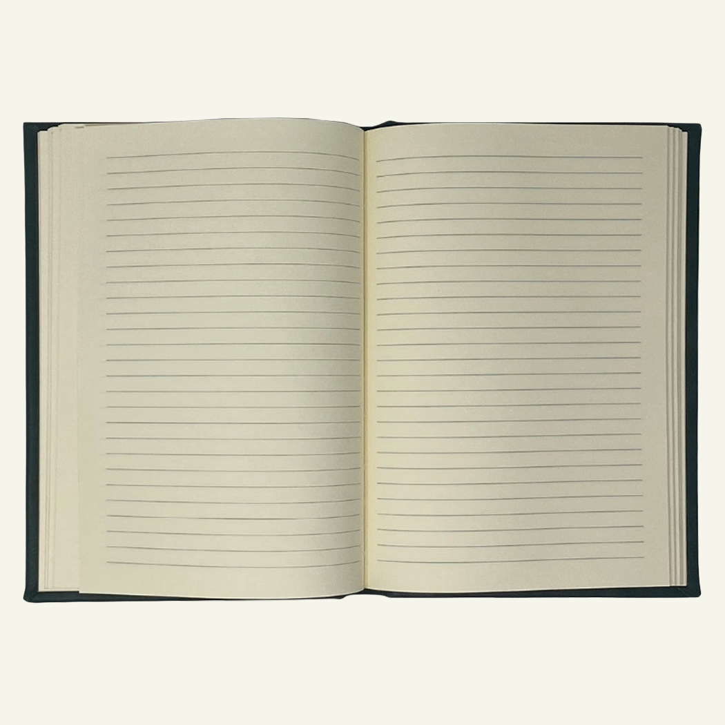 hunter green journal with Lined pages