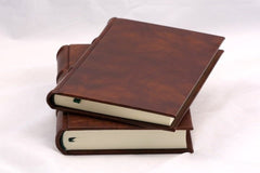 Italian Leather Journal With Unlined Pages - Med Size, Thick - 400 pgs