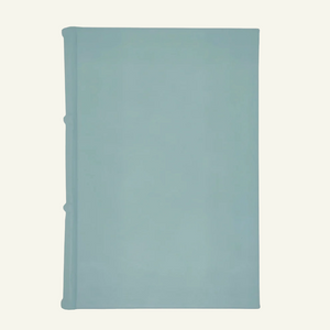 light blue leather notebook - med size