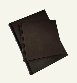 Classic Brown Handmade Italian Leather Photo Albums in 10x12 & 9x8 size