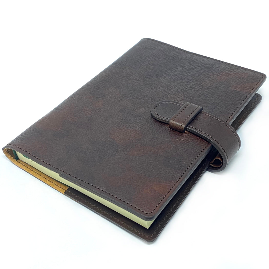 Refillable leather clasp closure journal softcover 2