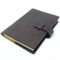 Refillable leather clasp closure journal softcover 2