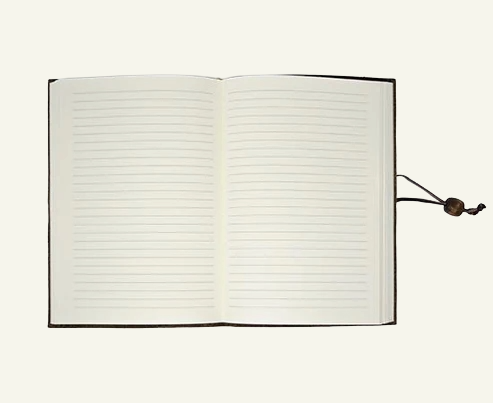 Soft cover Suede Wood Grain Leather Lined Journal