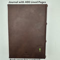 Italian Leather Thick Journal With 400 Lined Writing Pages - Medium Size *Imperfect*