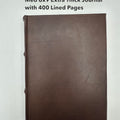 Italian Leather Thick Journal With 400 Lined Writing Pages - Medium Size *Imperfect*