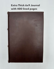 Italian Leather Thick Journal With 400 Lined Writing Pages - Medium Size *Imperfect*