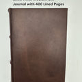 Italian Leather Thick Journal With 400 Lined Writing Pages - Medium Size *Imperfect*