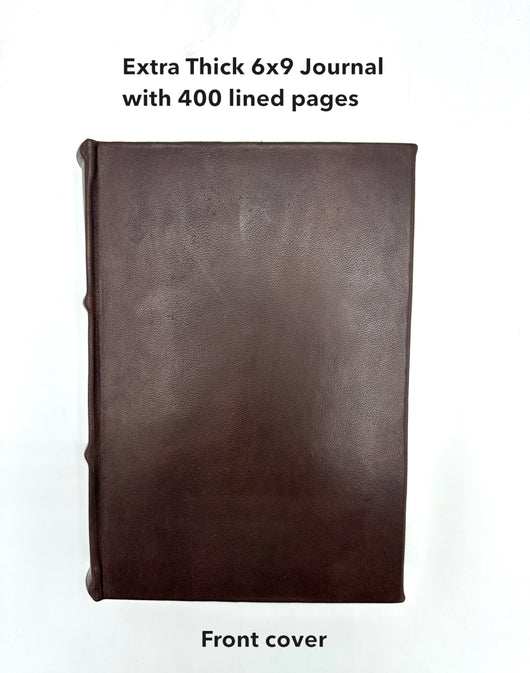 Italian Leather Thick Journal With 400 Lined Writing Pages - Medium Size *Imperfect*