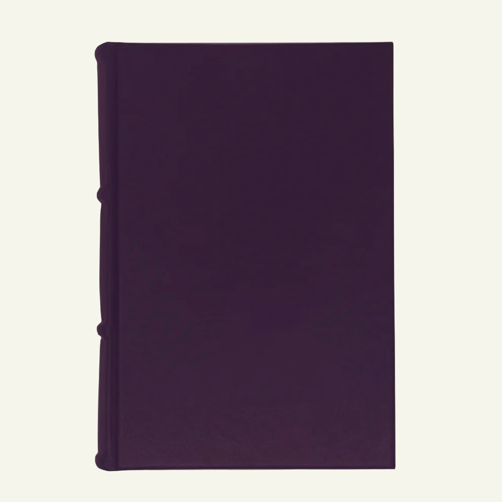violet leather journal - med size