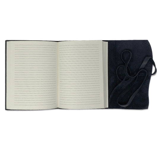Soft Leather Black wrap-style Notebook Journal