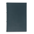 blue leather notebook - ruled pages