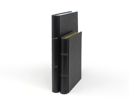 Black Leather Journal - Hardcover, Ruled Pages