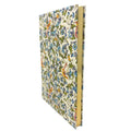 Notebook - Hardcover in Florentine Bird Pattern - gilded pages - blue