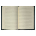 hunter green journal - open - ruled pages