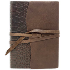 Softcover Leather Wrap Notebook Journal - Espresso