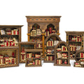 Miniature Wood Bookcase Ornament - XL