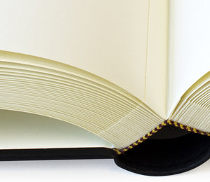 Handmade Italian Black Leather with white pages by Epica