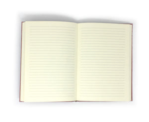 Epica's Fiori suede notebook lined pages closeup