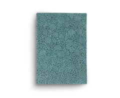 Fiori Suede Lined Notebook - Aqua Marina