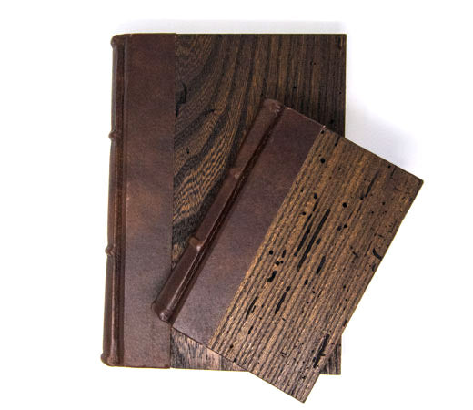 Italian Leather & Reclaimed Wood Cover Journal With Unlined Pages From Epica Journals
